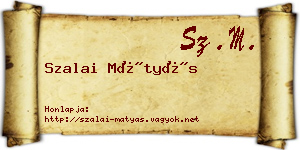 Szalai Mátyás névjegykártya