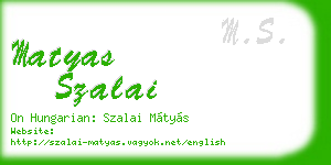 matyas szalai business card
